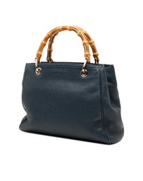 Pre-Loved by Azura Reborn - Pre-Loved Small Calfskin Bamboo Shopper Satchel