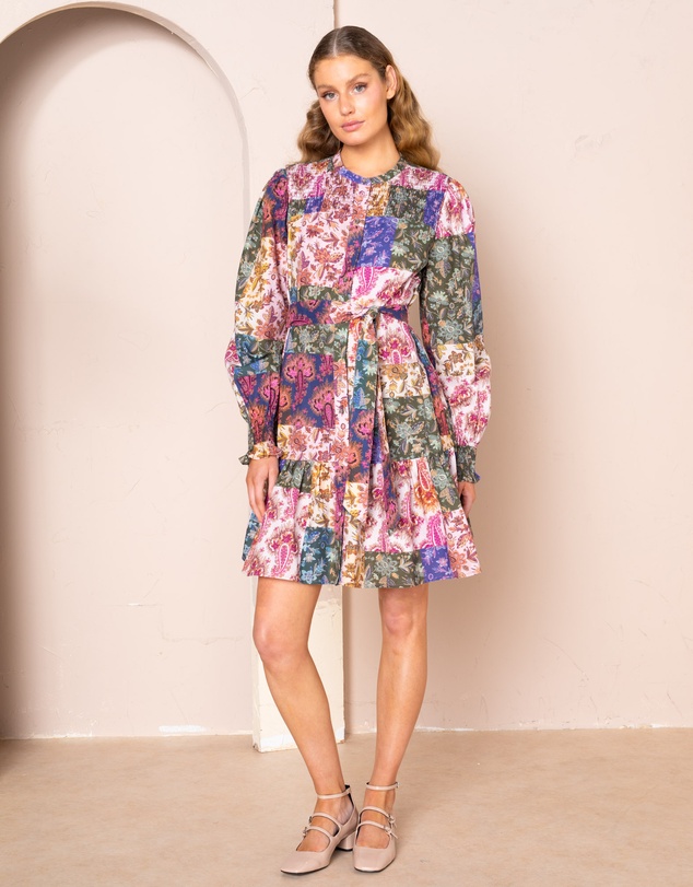 KACHEL - Leslie Shirred Mini Dress