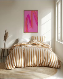 Olive et Oriel - Pinkwave No 7 by Treechild Art Print