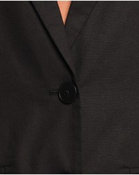 Petal & Pup - Brielle Short Sleeve Blazer Top - Black