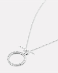Ichu - Cubic Zirconia Toggle Necklace