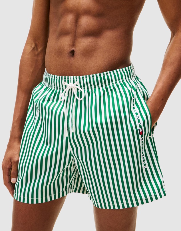 Tommy Hilfiger - Medium Drawstring Print Swim Shorts
