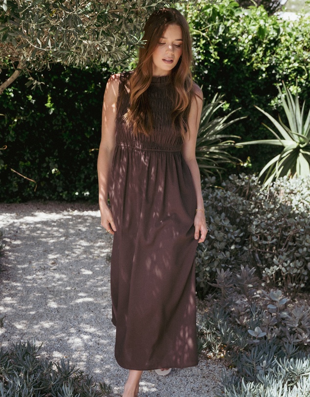 Petal & Pup - Lanna Maxi Dress - Chocolate