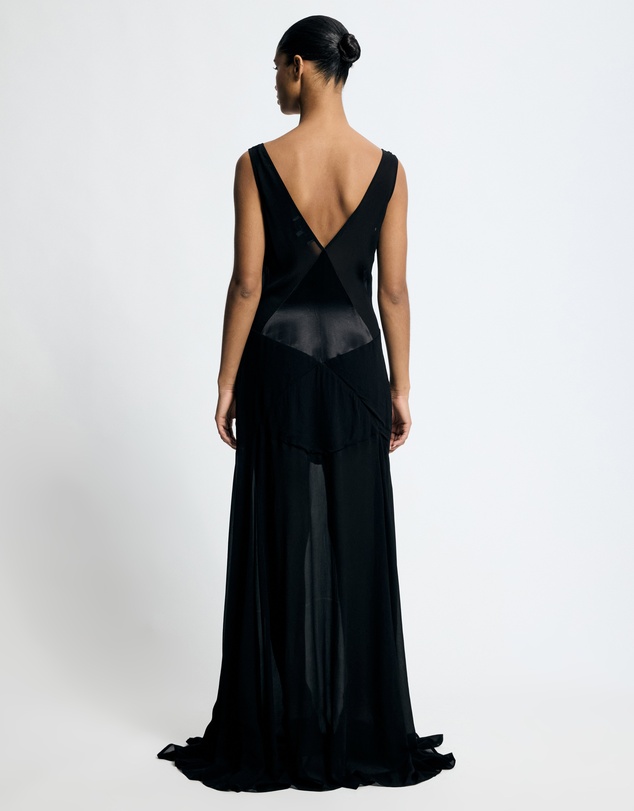 Lover - Priya Deep V Contrast Maxi Dress