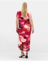 City Chic - Vivid Mesh Print Maxi Dress