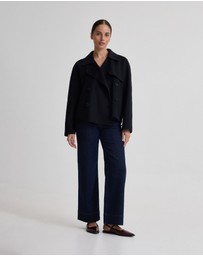 Oxford - Daisy Wool Crop Trench Jacket