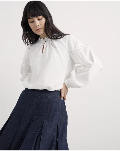 Seasalt - Seasalt Cornwall White Gwel Long Sleeve Top