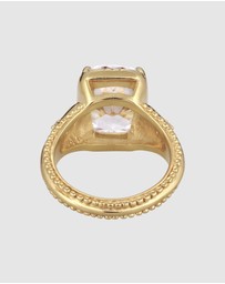 Elli Jewelry - Ring Zirconia 925 Sterling Silver Gold-Plated