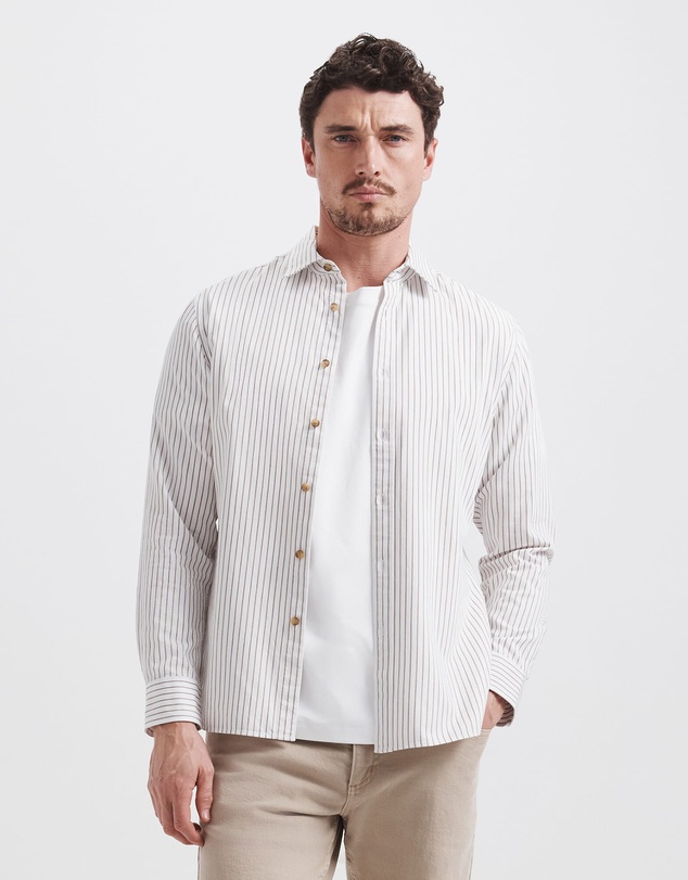 SABA - Mason Cotton Stripe Shirt
