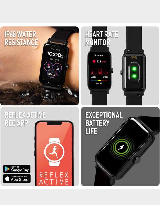 Reflex Active - NEXUS Calling Black Strap Smart Watch