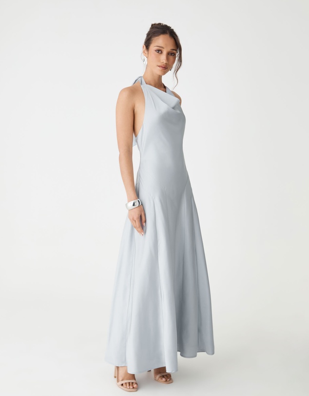 Forcast - Santana Halter Satin Dress