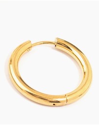 Lovisa - Waterproof Gold Plated Stainless Steel Clicker Hoop Earrings 24 MM