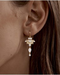 By Charlotte - Lotus Rain Thread Earrings