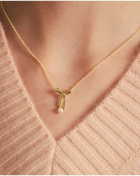 Karen Walker - Pearl Bow Necklace 45cm