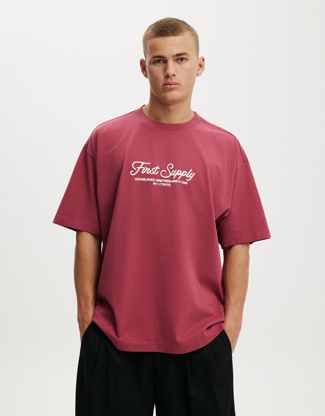 Cotton On - Box Fit Text T-Shirt