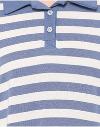 Petal & Pup - Sophia Short Sleeve Rugby Top - Blue/White Stripe