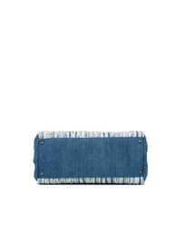 Pre-Loved by Azura Reborn - Pre-Loved chanel Denim Textile Handbag with Leather Trim and Chain Detail