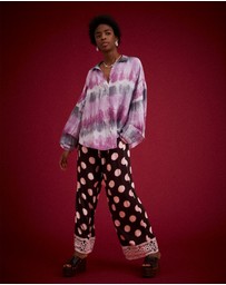 KINGA CSILLA - Purple Wave Chalm Shirt