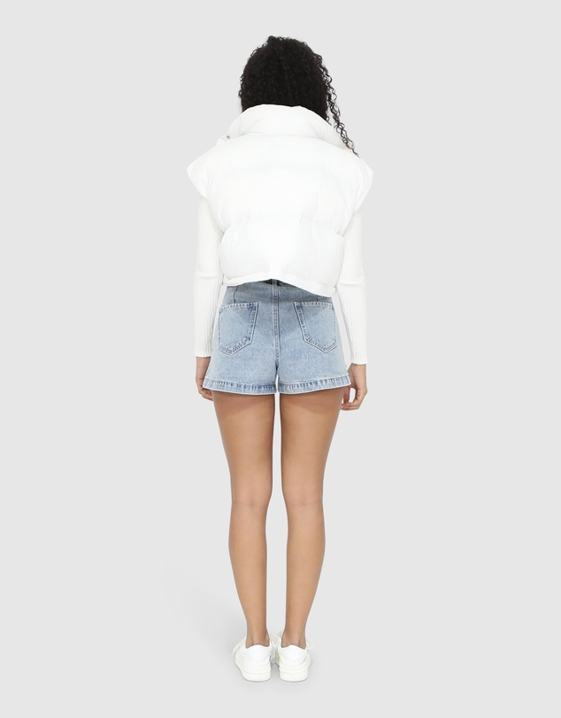 Belle & Bloom - Landslide Zip-Off Puffer Vest - Cream