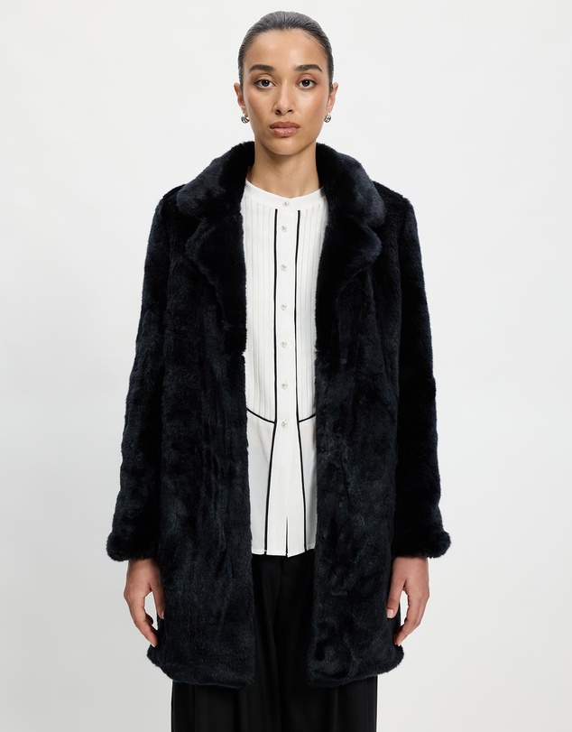 Lindsay Nicholas New York - Faux Fur Car Coat