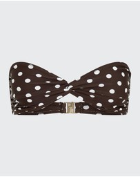 Vacay Swimwear - Positano Top Chocolate Polka