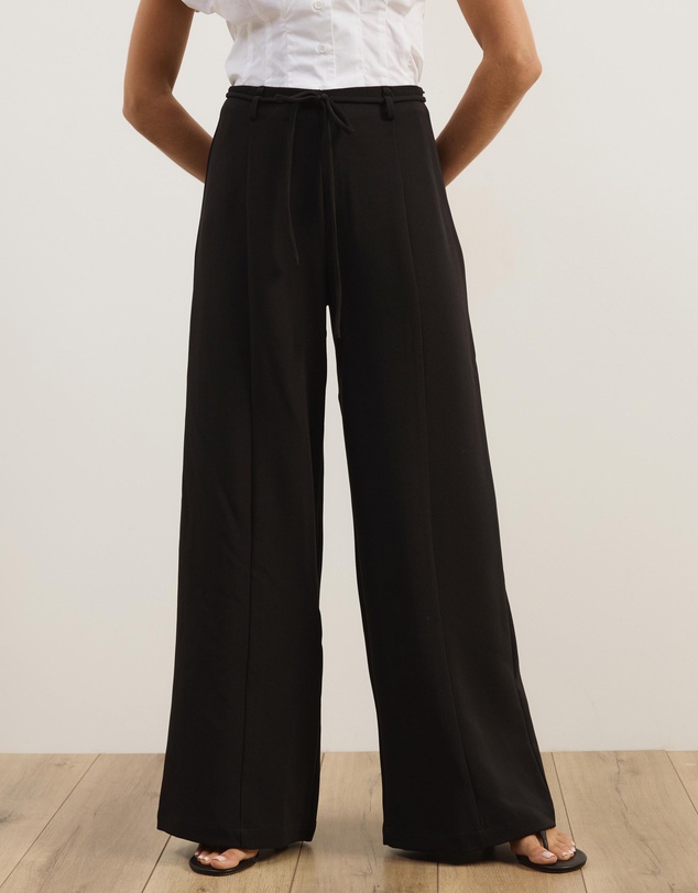 Atmos&Here - Kyra Tie Belt Tailored Pants