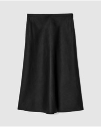 COS - Linen-Blend Midi Column Skirt