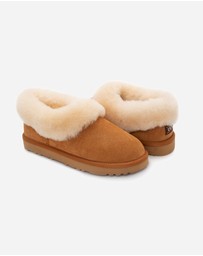 Ozwear Connection Uggs - Ugg Slippers Avery Unisex Premium Sheepskin Slippers Suede