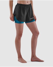 SKINS - SKINS Women's Series-3 Running/Gym X-Fit Shorts Activewear Black