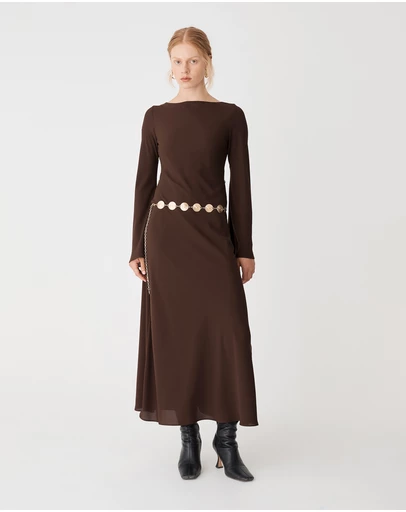 Forcast - Quinn Bias Tie Waist Dress