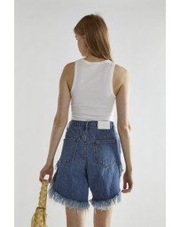 Glamorous - Frayed hem denim shorts