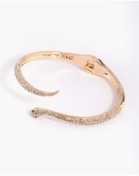 Lovisa - Gold Diamante Snake Hinge Bracelet