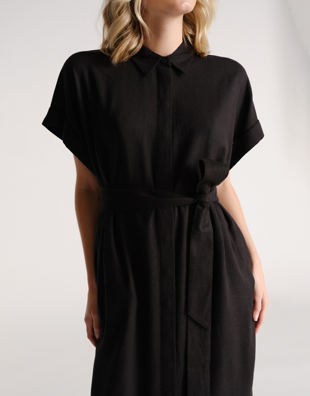 Decjuba - D-Luxe Linen Blend Midi Dress