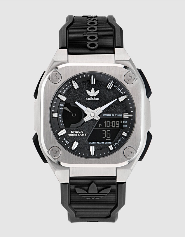 adidas Originals - City Tech One Black and Silver-Tone Watch