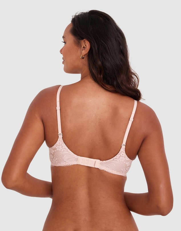 Bras N Things - Body Bliss Lace Contour Plunge Bra - Blush Pink