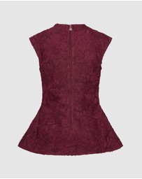 ROTATE - Flower Mesh Top