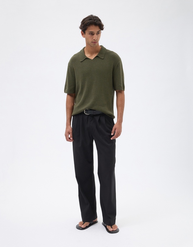 AERE - Organic Cotton Knit Boucle Polo