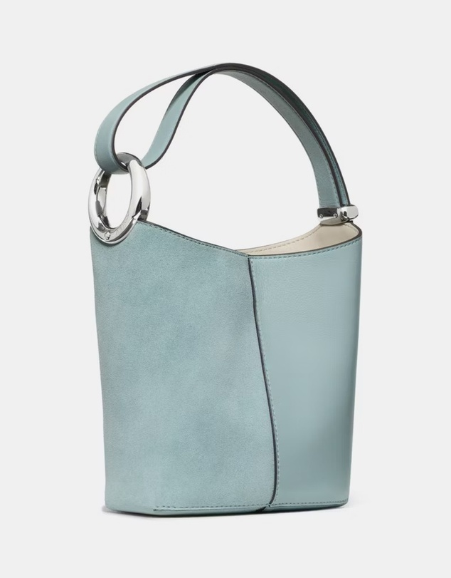 Kate Spade - Halo Fine Grain Leather And Suede Mini Bucket Bag
