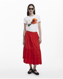 Desigual - Layered broderie detail Skirt