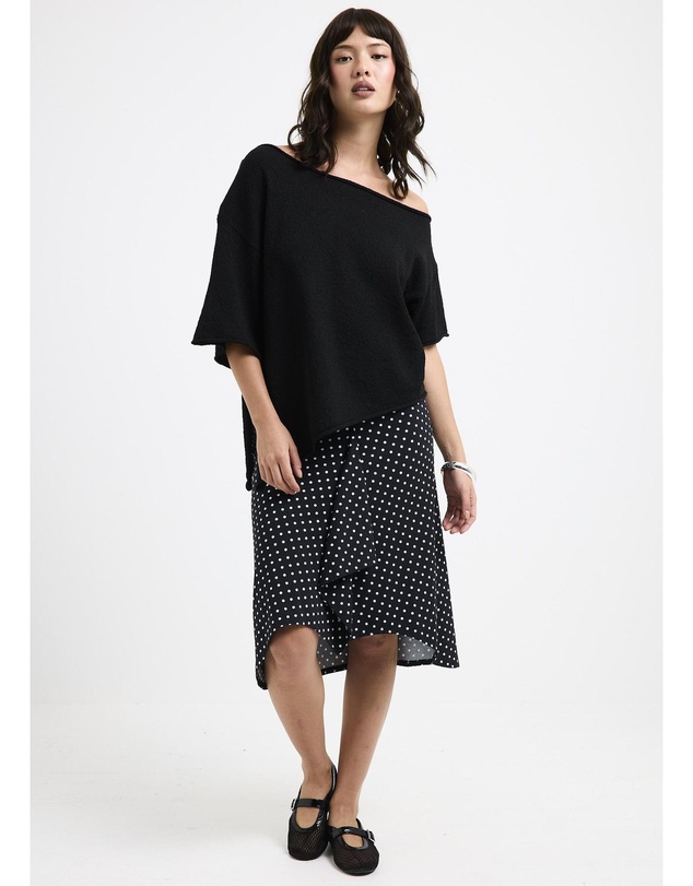 Subtitled - Asymmetric Knit Top