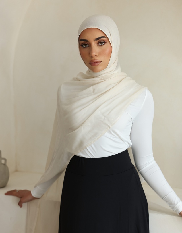 Mod Squad - Double Stitch Hijab- Sesame
