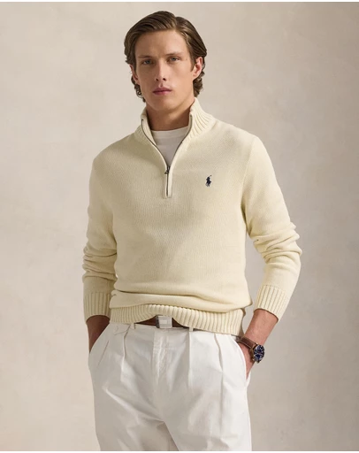 Polo Ralph Lauren - Cotton Quarter-Zip Sweater