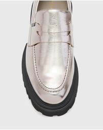 AllSaints - Lola Metallic Loafers - Women's