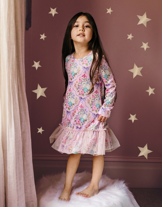 Fleur Harris - 'Bunnies & Bows' Sweet Dreams Nightie in Pink