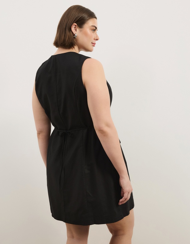 Atmos&Here Curvy - Juno Tailored Linen Blend Mini Dress
