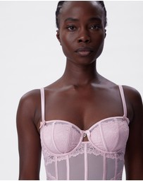 Bras N Things - Bethany Balconette Bodysuit - Light Pink