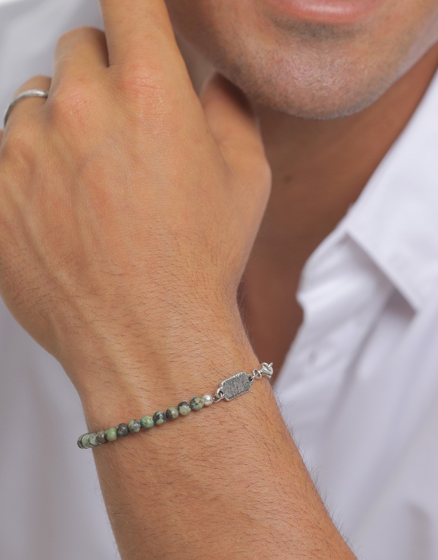 Haze & Glory - ICONIC EXCLUSIVE - Bracelet Men Turquoise Ocean 925 Sterling Silver