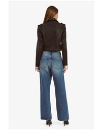Bardot - Fitted Leather Biker Jacket