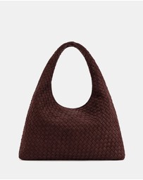JW PEI - Laura Faux Suede Woven Shoulder Bag