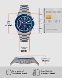Fossil - Sport Tourer Silver Tone Chronograph Watch